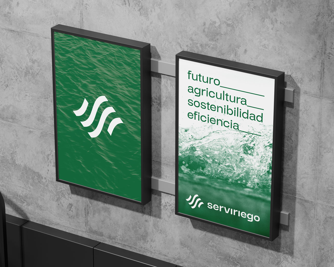 Proyecto de rediseño de imagen corporativa para Serviriego. Empresa especializada en Riego para Agricultura.